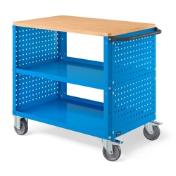 vendita online Carrello clever 1014 large mm.1024x615x870h - blu ral5012 Carrelli e Contenitori Per Officina - Moduli Per Carrelli Fami